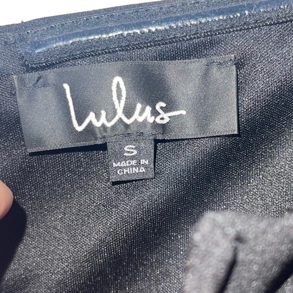 LULU'S Black Off the Shoulder Bodycon Maxi Gown Size Small bridesmaid - Picture 9 of 11